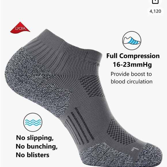 NWT CWVLC compression athletic ankle socks 3 pack - Picture 5 of 9